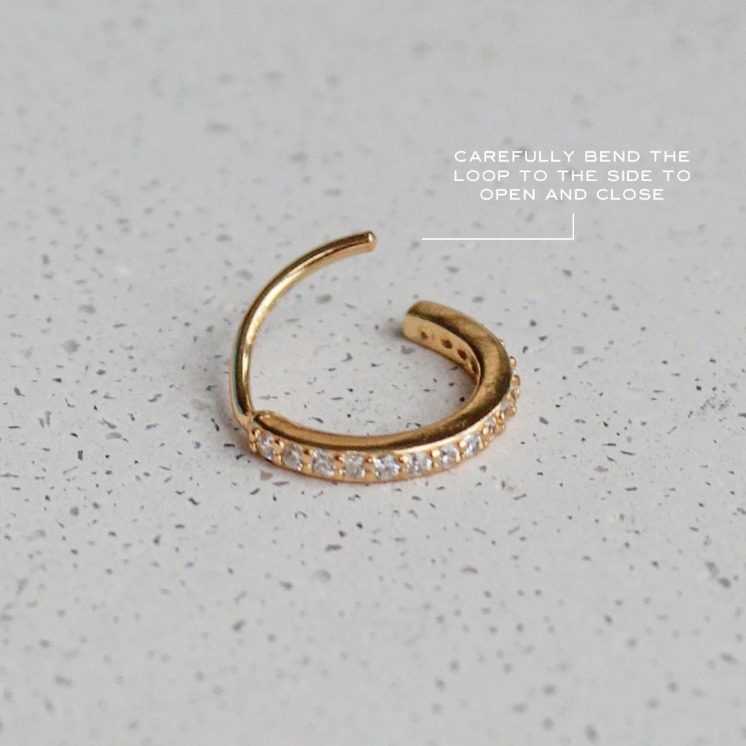 Hoop earrings and nose on sale ring