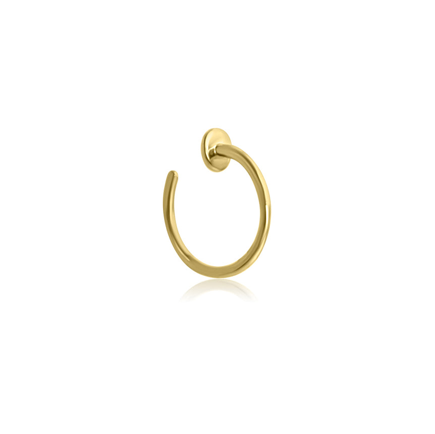 CHLUXE Fine Nose Hoop - 14K Yellow Gold
