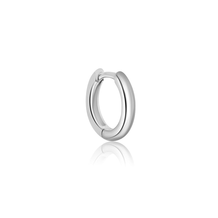 CHLUXE Classic Huggie Hoop - 14K White Gold