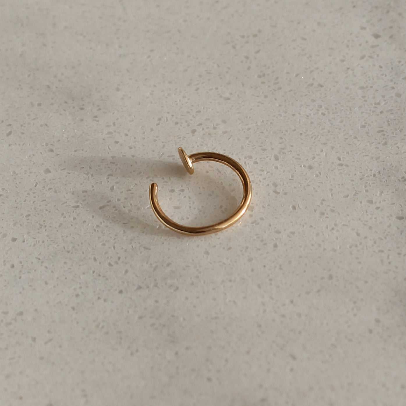 CHLUXE Fine Nose Hoop - 14K Yellow Gold