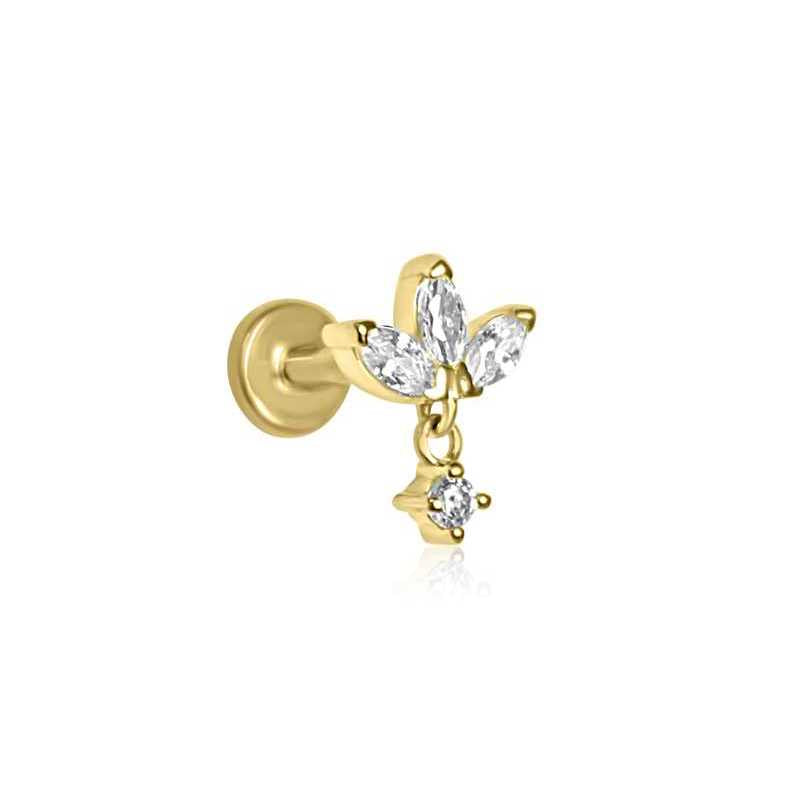 LANI Droplet Threadless Cartilage Stud