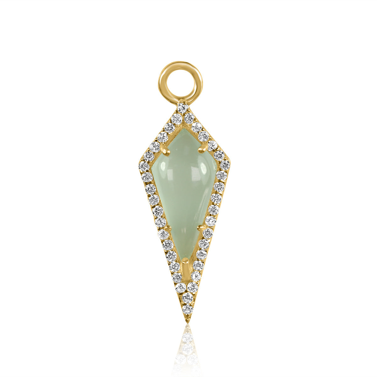 AURA Aqua Chalcedony Pavé Kite Earring Charm (Limited Edition)