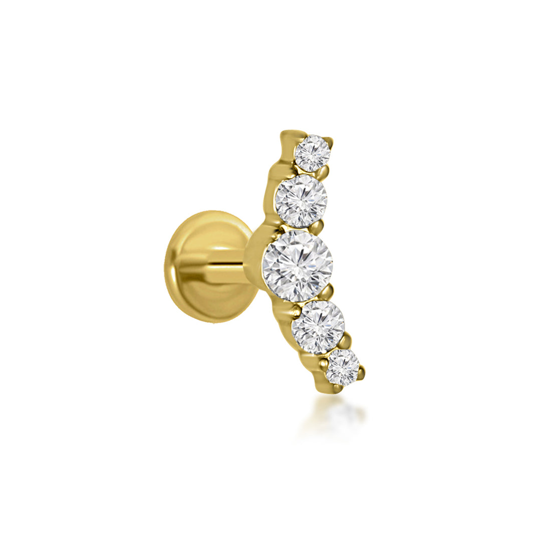 DIXI Curved Threadless Cartilage Stud
