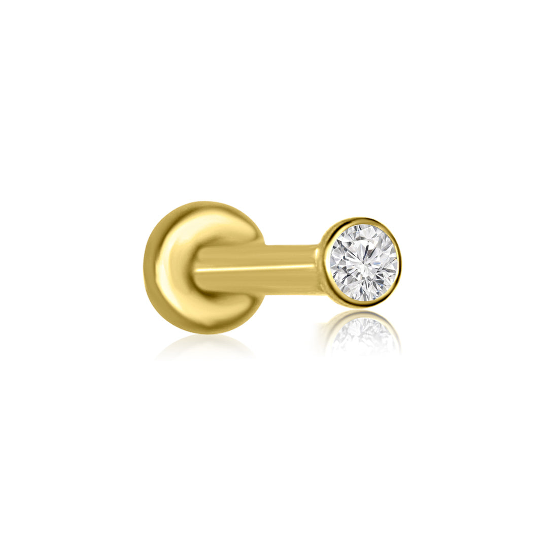 Teeny Tiny Crystal Cartilage Stud | Threadless Titanium Earring | 16g | Hypoallergenic