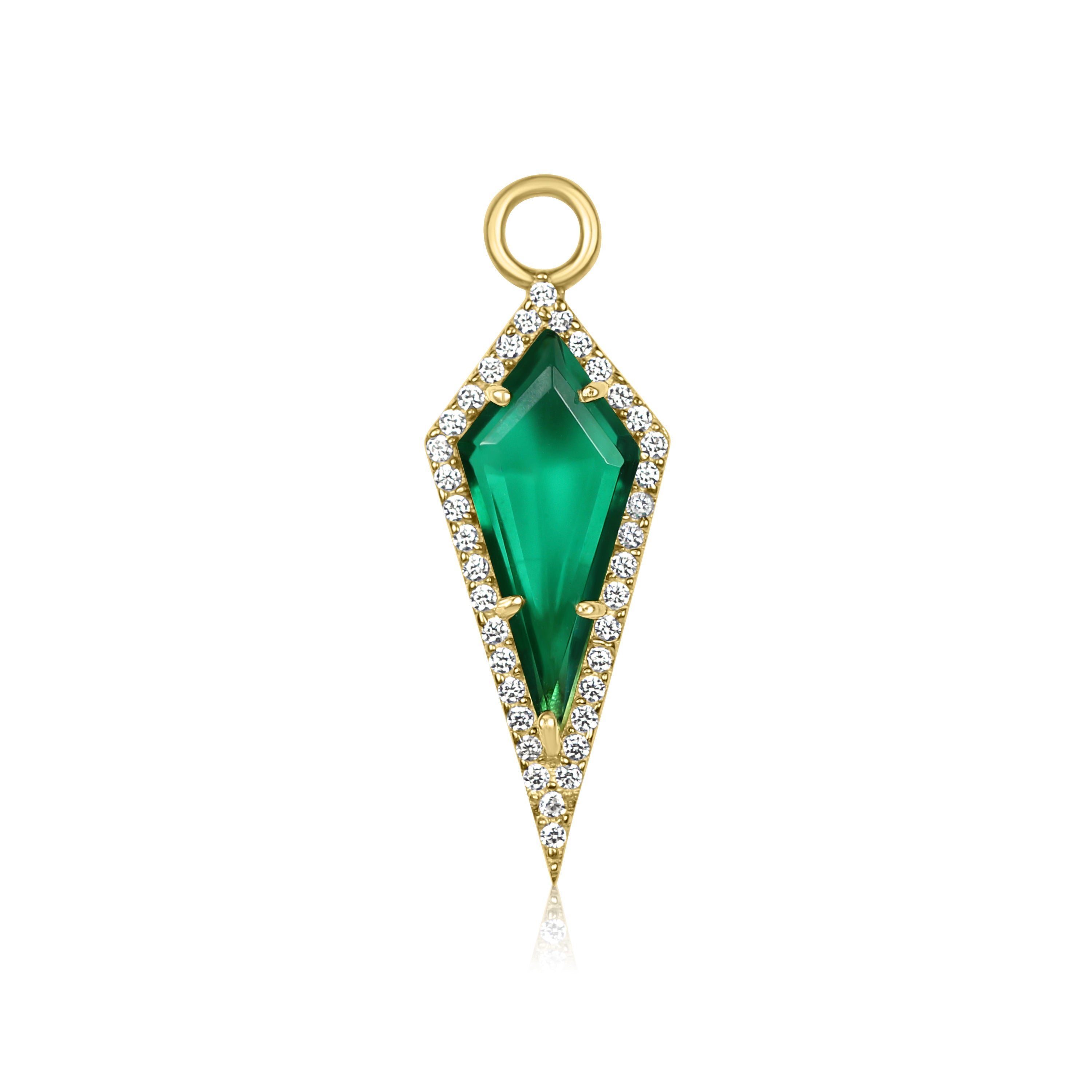 AURA Pavé Kite Charm - Emerald