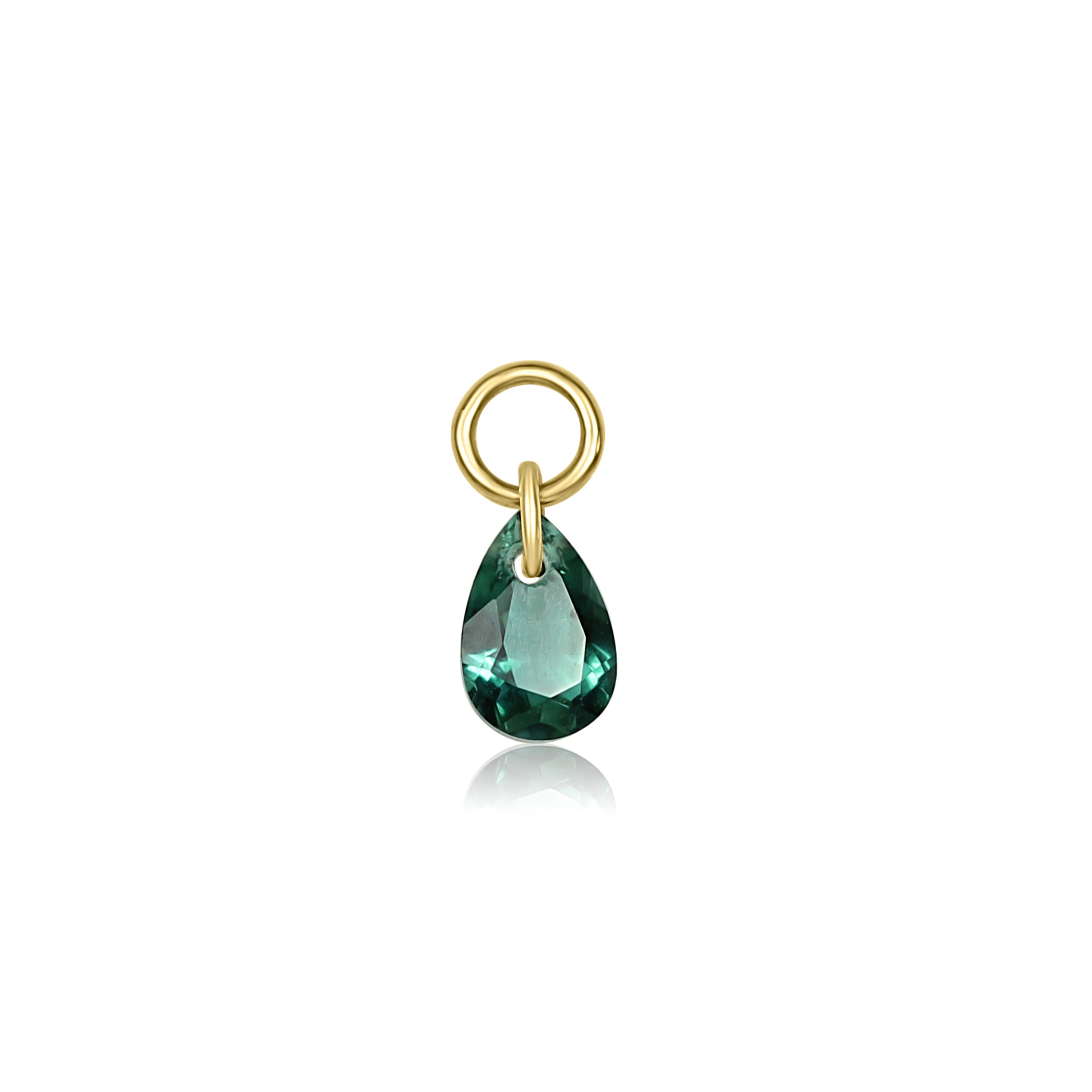 Teardrop Charm - Emerald