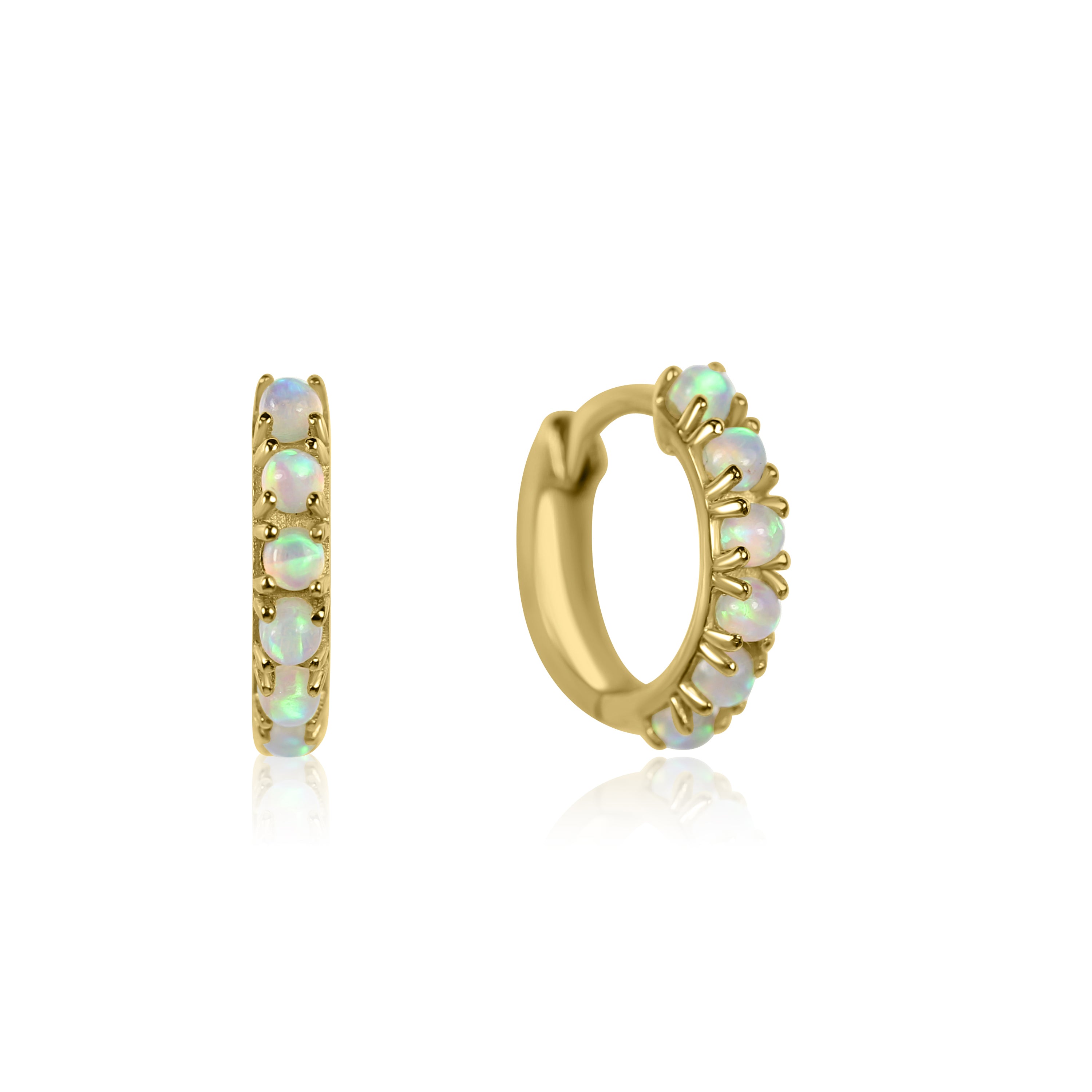 LUNA Opal Huggie Hoops - PREORDER