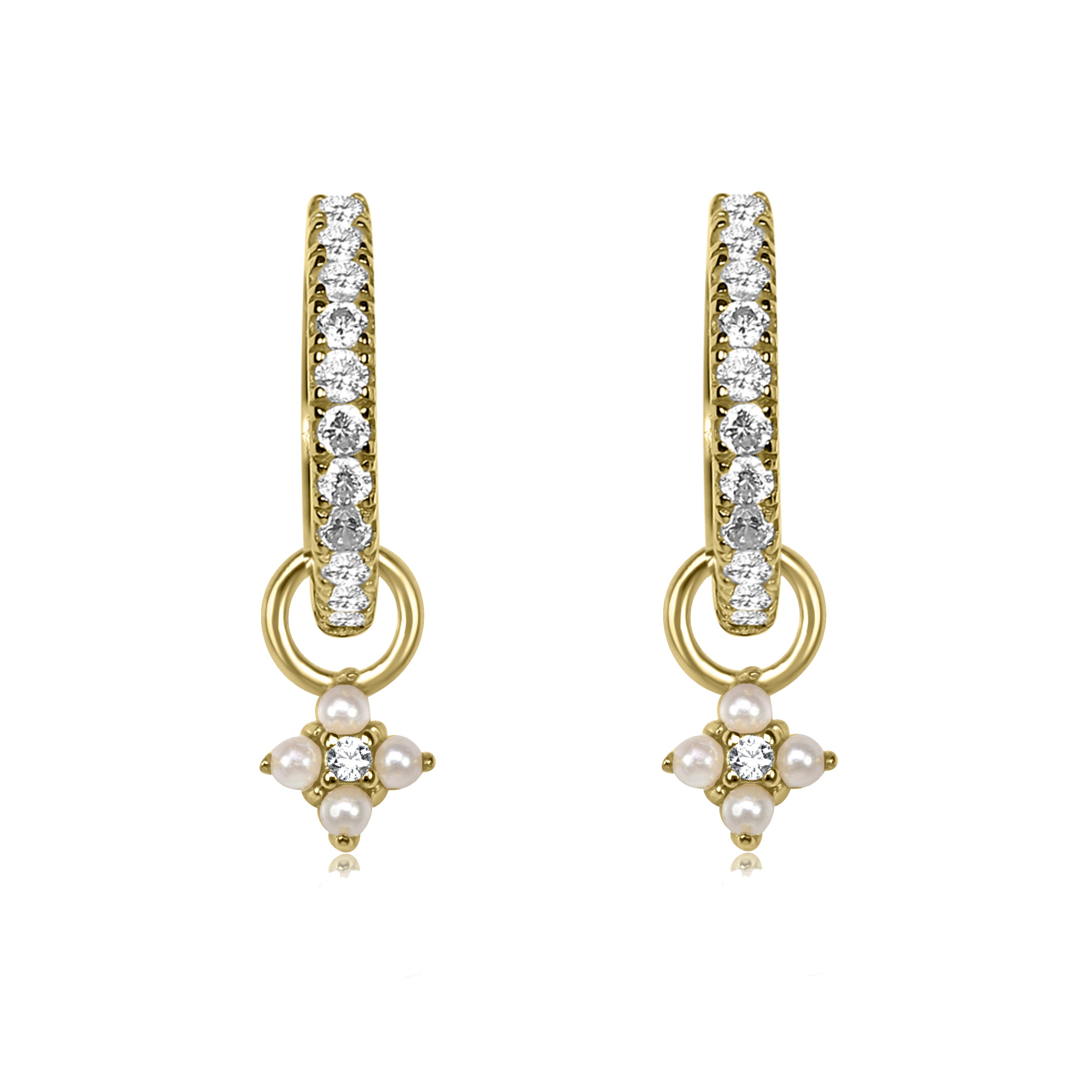 KALANI Pearl Huggie Hoops