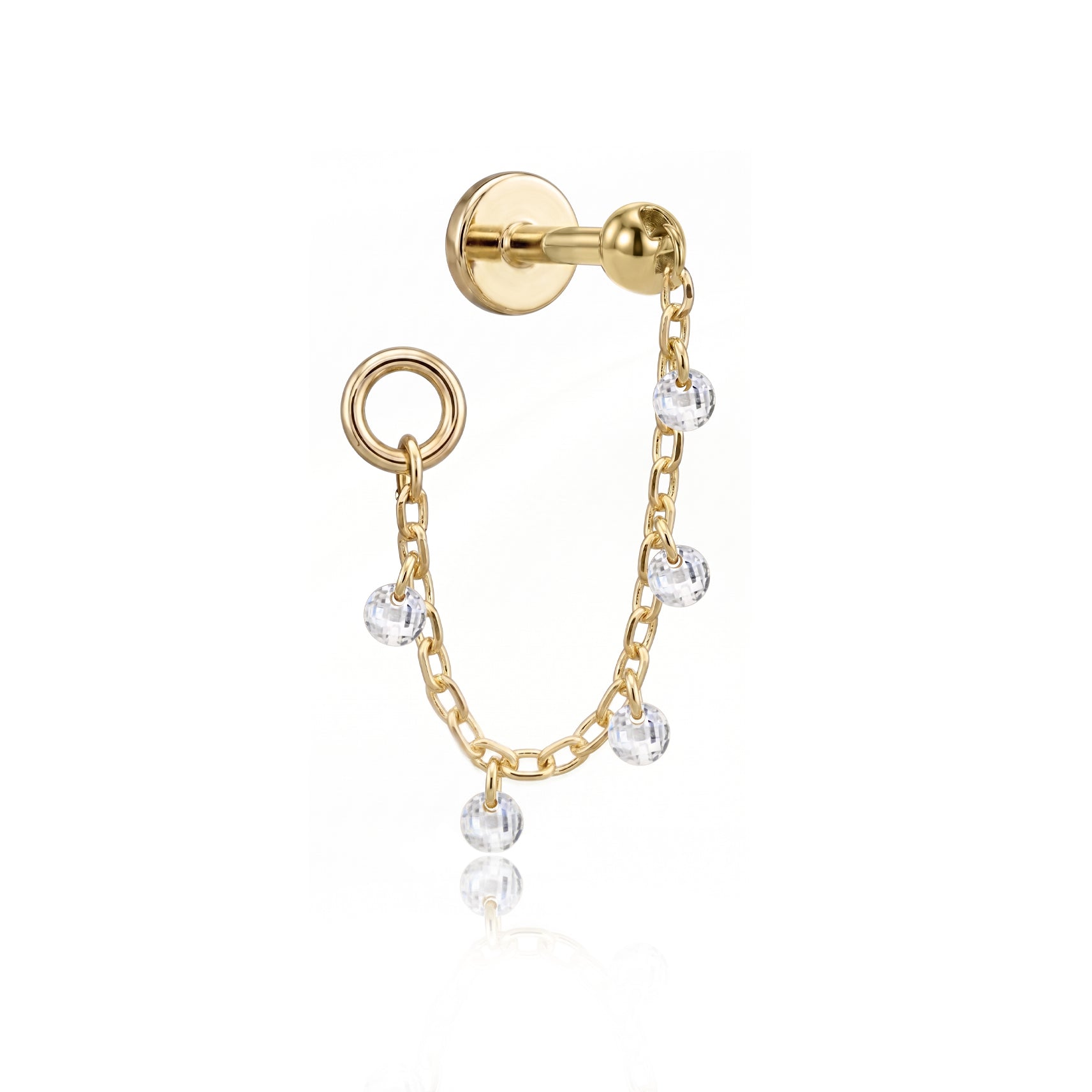 LUMI Halo Chain Cartilage Stud