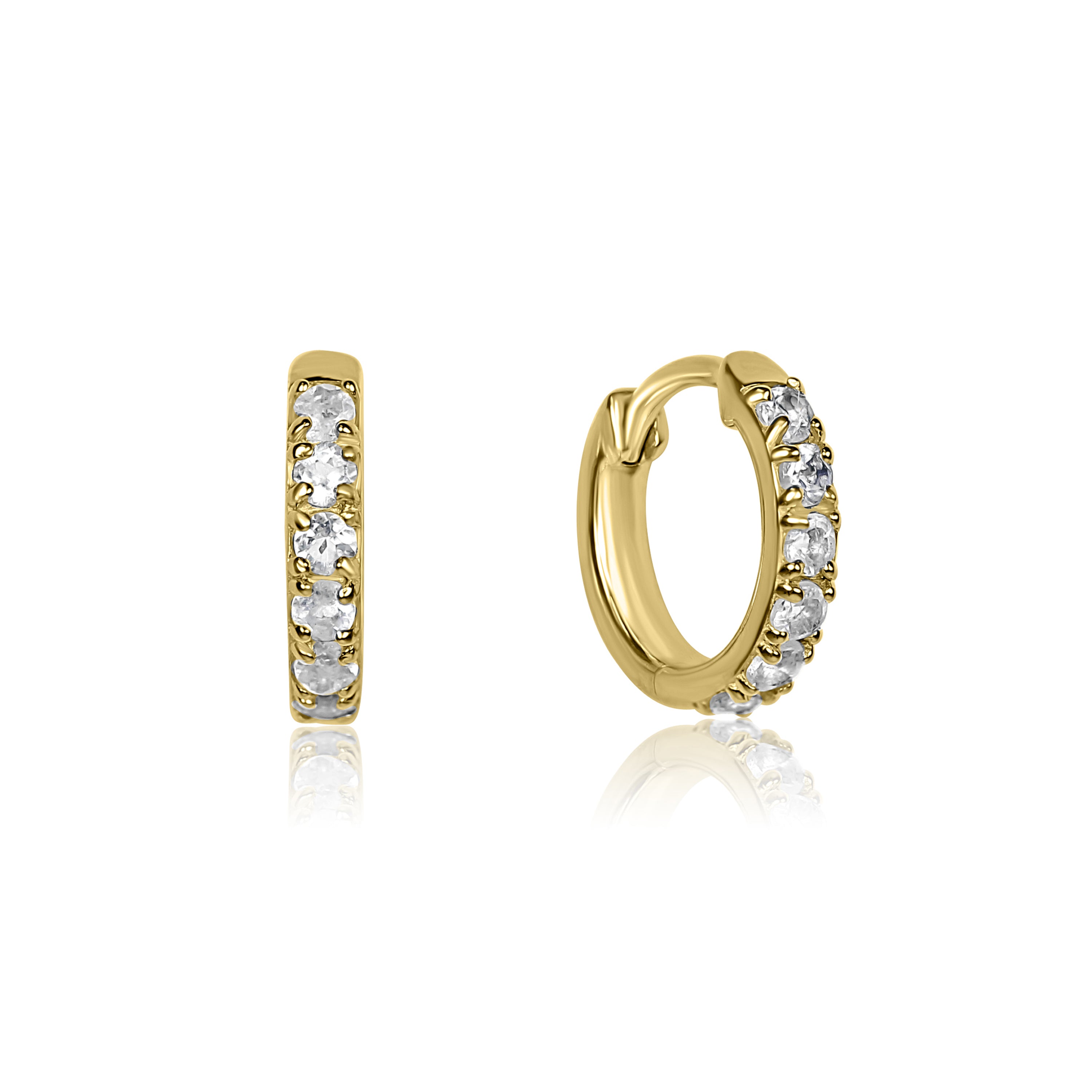 LUNA Moonstone Huggie Hoops