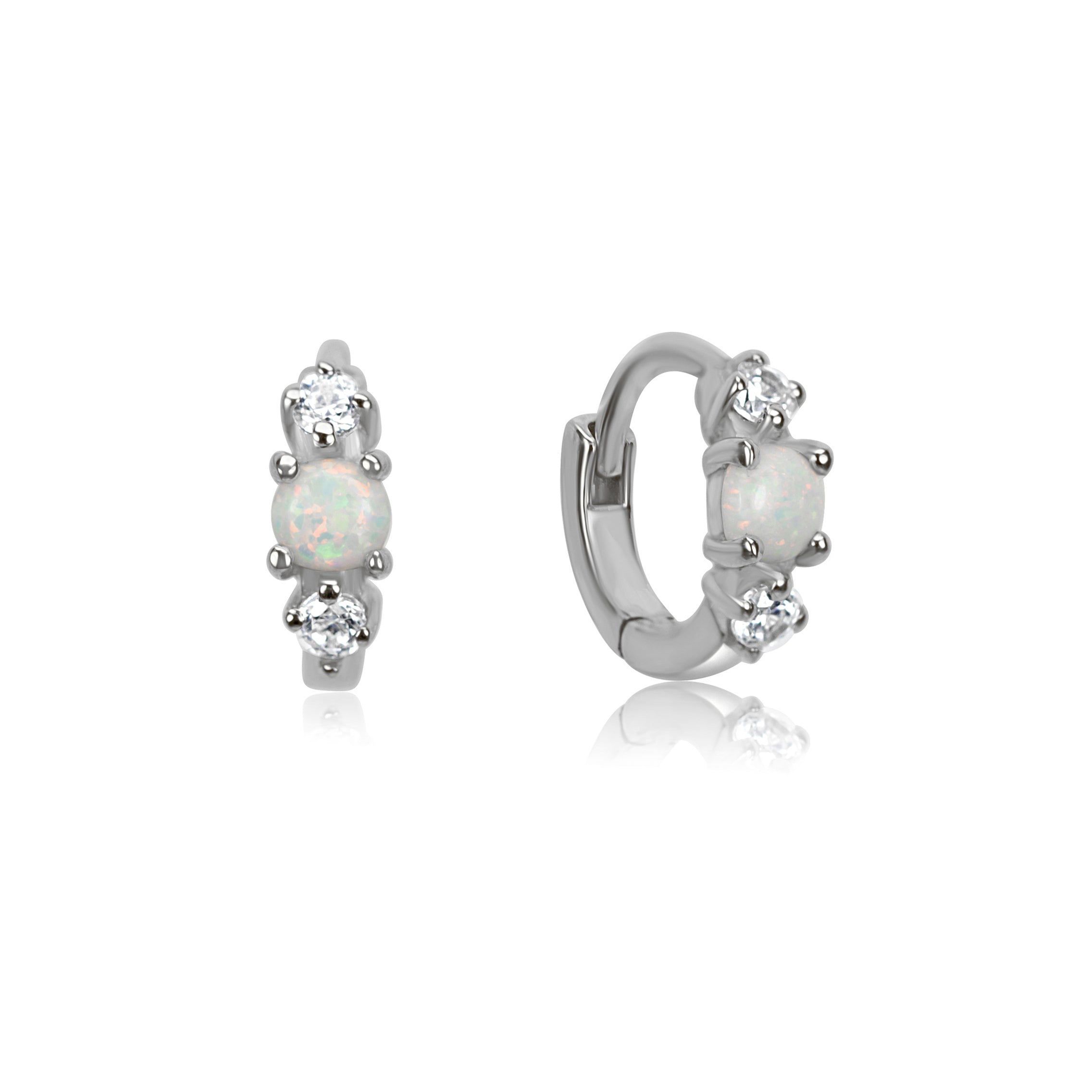 Mini Jelly Opal Huggie Hoop