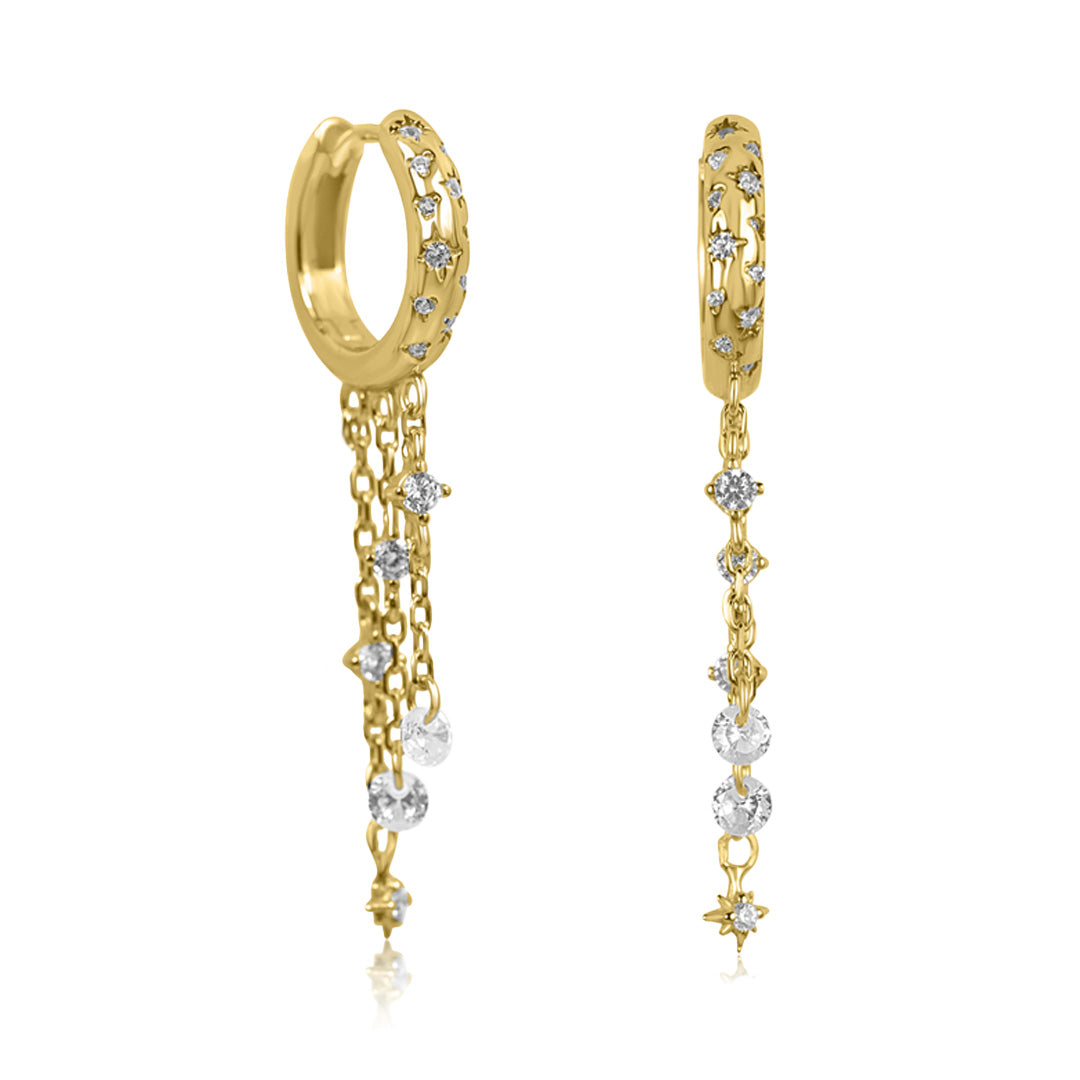 SOLEIA Waterfall Huggie Hoops (without chain)