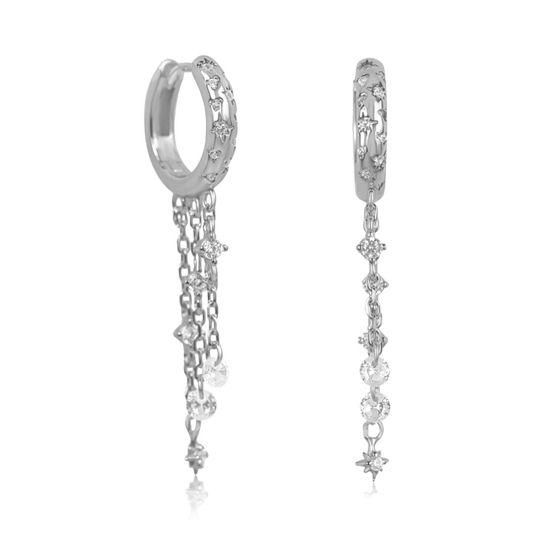 SOLEIA Waterfall Huggie Hoops (without chain)