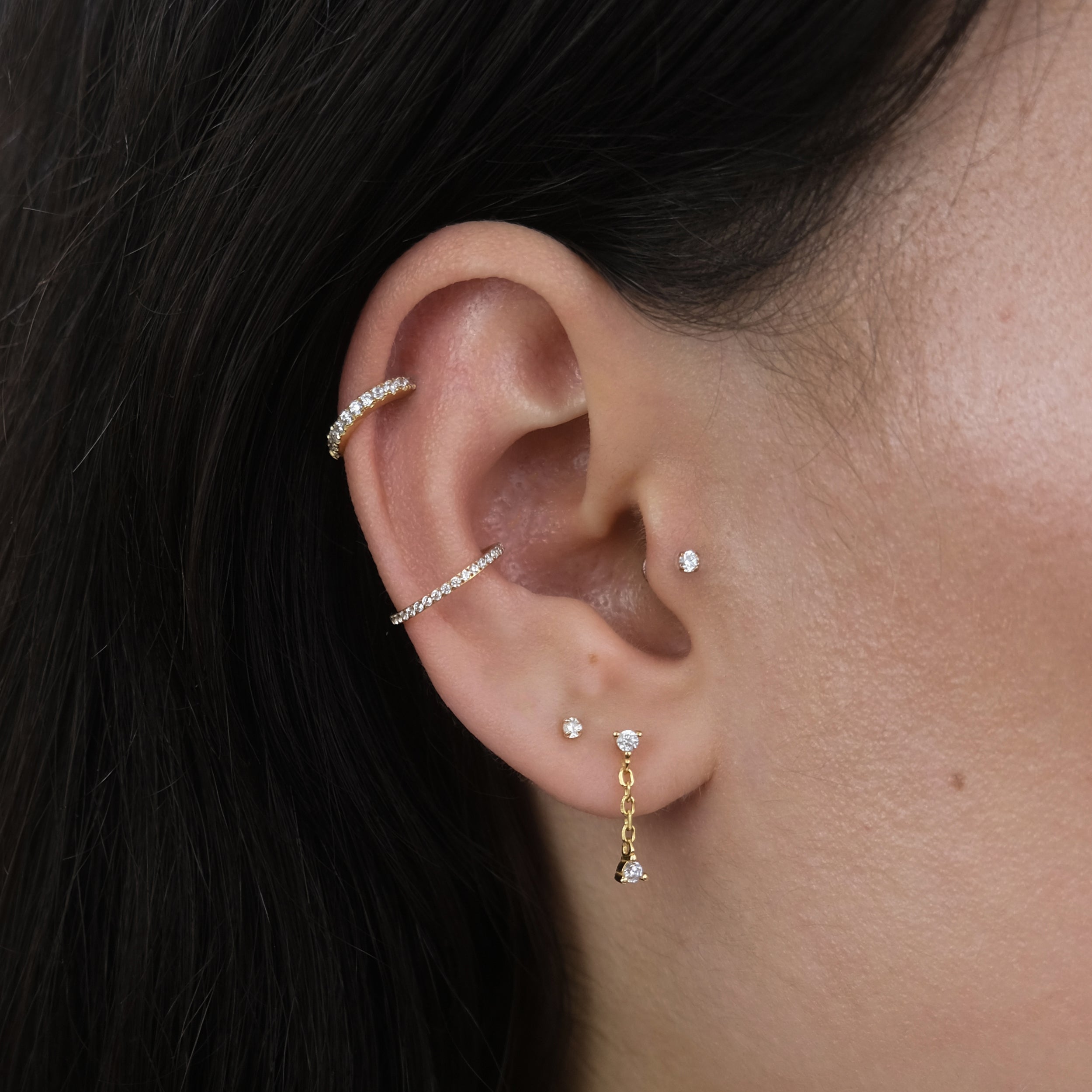 Solitaire Crystal Studs