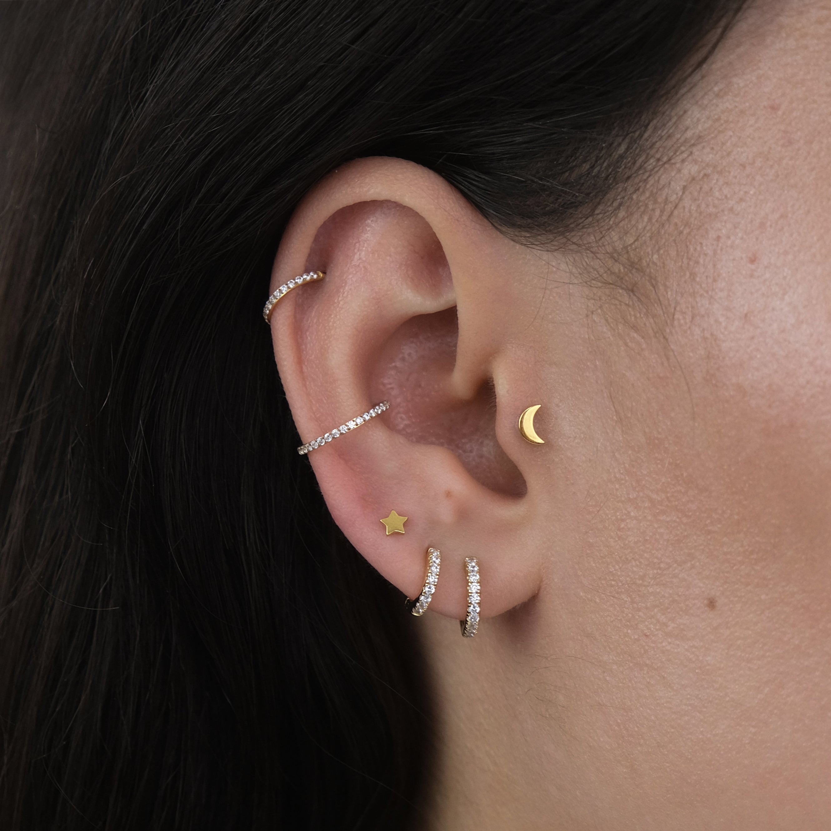 Star Threadless Cartilage Stud