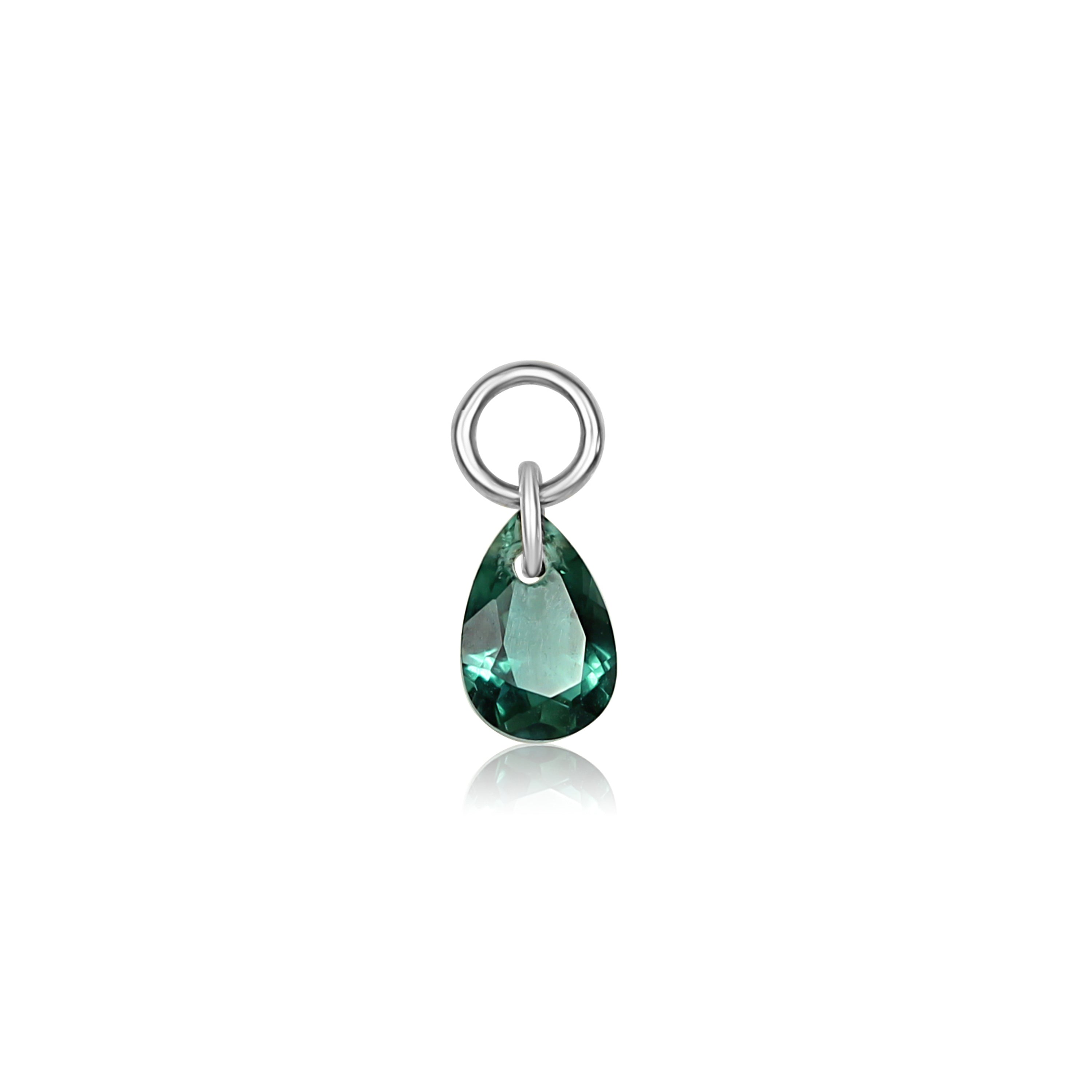 Teardrop Charm - Emerald