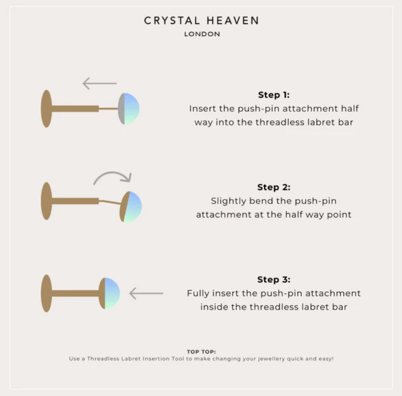 LANI Droplet Threadless Cartilage Stud