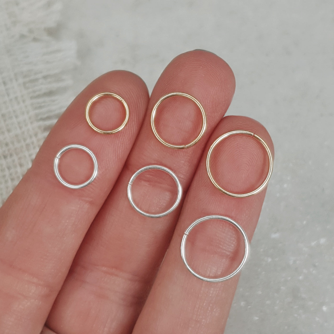 Thin Nose Hoop Sterling Silver