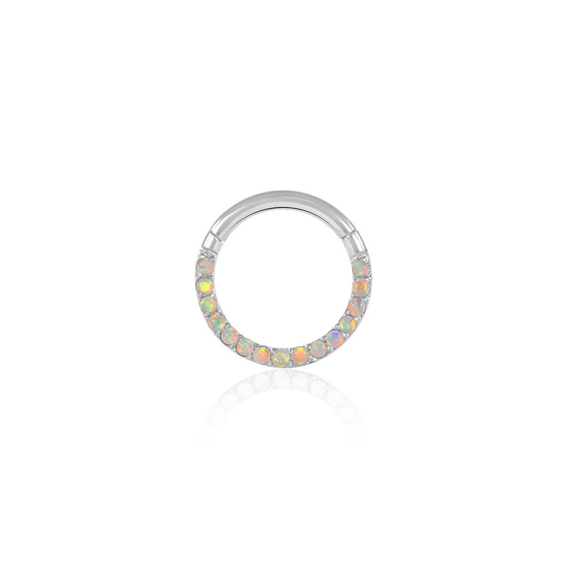 Opal Daith Piercing Hoop Earring 16 Gauge