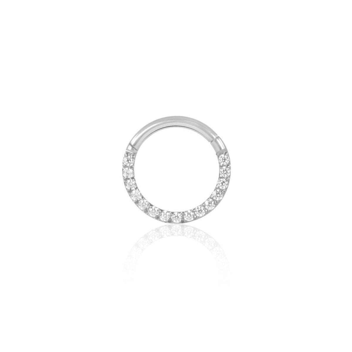 Piercings Oreille 16G 8-10mm OUFER - Anneaux Cartilage Daith Tragus Helix Avec CZ Clair Acier Inoxydable 316L