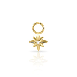 North Star Earring Charm Sterling Silver | Single Charm