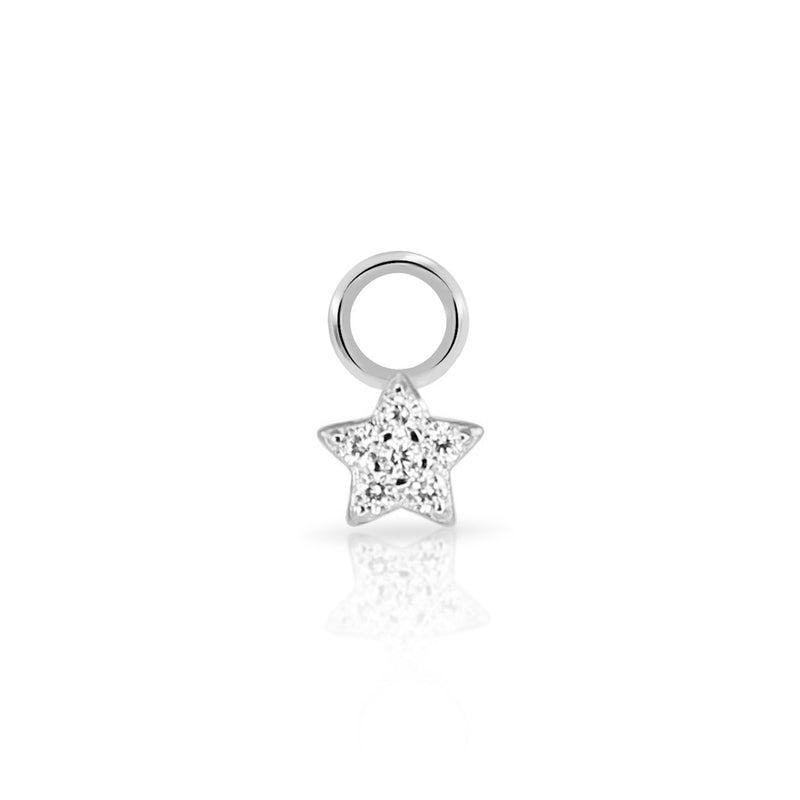 Tiny Star Earring Charm Sterling Silver | Single Charm