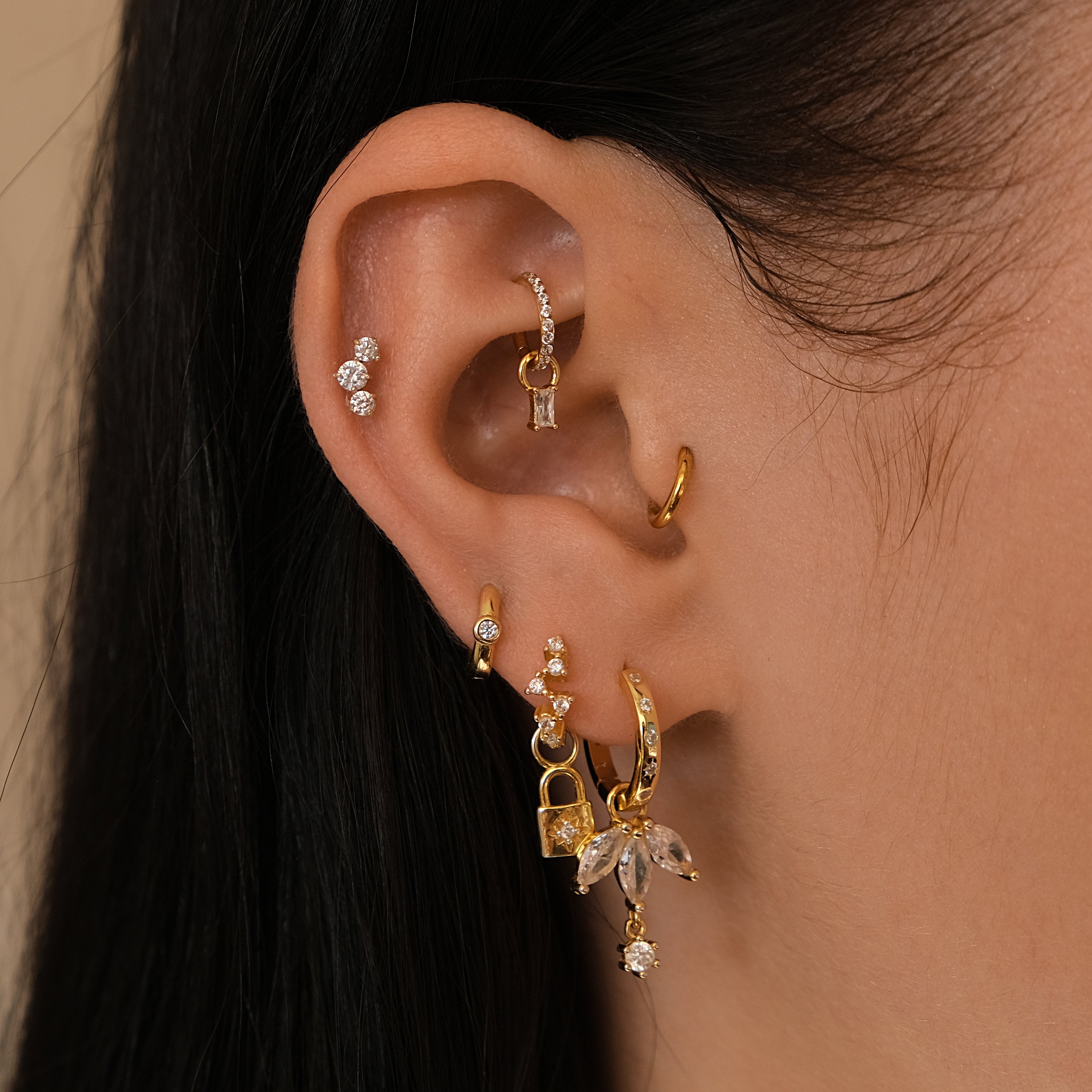 Forward helix 2024 hoop earrings